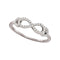 10kt White Gold Womens Round Diamond Infinity Band Ring 1/8 Cttw-Gold & Diamond Rings-5-JadeMoghul Inc.