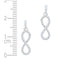 10kt White Gold Women's Round Diamond Infinity Dangle Earrings 1-4 Cttw - FREE Shipping (USA/CAN)-Gold & Diamond Earrings-JadeMoghul Inc.