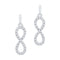 10kt White Gold Women's Round Diamond Infinity Dangle Earrings 1-4 Cttw - FREE Shipping (USA/CAN)-Gold & Diamond Earrings-JadeMoghul Inc.