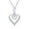 10kt White Gold Women's Round Diamond Infinity Heart Love Pendant 1-12 Cttw - FREE Shipping (US/CAN)-Gold & Diamond Pendants & Necklaces-JadeMoghul Inc.