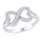 10kt White Gold Women's Round Diamond Infinity Heart Ring 1/6 Cttw - FREE Shipping (US/CAN)-Gold & Diamond Rings-5.5-JadeMoghul Inc.