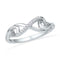 10kt White Gold Women's Round Diamond Infinity Knot Ring 1/20 Cttw - FREE Shipping (US/CAN)-Rings And Bands-5-JadeMoghul Inc.