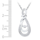 10kt White Gold Women's Round Diamond Infinity Moving Twinkle Fashion Pendant 1-3 Cttw - FREE Shipping (US/CAN)-Gold & Diamond Pendants & Necklaces-JadeMoghul Inc.