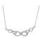 10kt White Gold Women's Round Diamond Infinity Pendant Necklace 1-5 Cttw - FREE Shipping (US/CAN)-Gold & Diamond Pendants & Necklaces-JadeMoghul Inc.