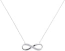 10kt White Gold Women's Round Diamond Infinity Pendant Necklace 1-8 Cttw - FREE Shipping (US/CAN)-Gold & Diamond Pendants & Necklaces-JadeMoghul Inc.