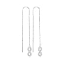 10kt White Gold Women's Round Diamond Infinity Threader Earrings 1-8 Cttw - FREE Shipping (US/CAN)-Gold & Diamond Earrings-JadeMoghul Inc.