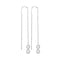 10kt White Gold Women's Round Diamond Infinity Threader Earrings 1-8 Cttw - FREE Shipping (US/CAN)-Gold & Diamond Earrings-JadeMoghul Inc.