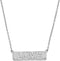 10kt White Gold Women's Round Diamond Love Bar Pendant Necklace with 18" Chain 1-8 Cttw - FREE Shipping (US/CAN)-Gold & Diamond Pendants & Necklaces-JadeMoghul Inc.