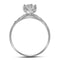 10kt White Gold Women's Round Diamond Marquise-shape Cluster Ring 1/10 Cttw - FREE Shipping (US/CAN)-Gold & Diamond Cluster Rings-9.5-JadeMoghul Inc.