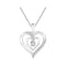 10kt White Gold Women's Round Diamond Moving Twinkle Solitaire Heart Pendant 1-10 Cttw - FREE Shipping (US/CAN)-Gold & Diamond Pendants & Necklaces-JadeMoghul Inc.