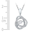 10kt White Gold Women's Round Diamond Moving Twinkle Solitaire Pendant 1-6 Cttw - FREE Shipping (US/CAN)-Gold & Diamond Pendants & Necklaces-JadeMoghul Inc.