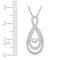 10kt White Gold Women's Round Diamond Moving Twinkle Solitaire Teardrop Pendant 3-4 Cttw - FREE Shipping (US/CAN)-Gold & Diamond Pendants & Necklaces-JadeMoghul Inc.