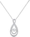 10kt White Gold Women's Round Diamond Moving Twinkle Solitaire Teardrop Pendant 3-4 Cttw - FREE Shipping (US/CAN)-Gold & Diamond Pendants & Necklaces-JadeMoghul Inc.