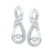 10kt White Gold Women's Round Diamond Moving Twinkle Solitaire Twist Ribbon Earrings 1-3 Cttw - FREE Shipping (US/CAN)-Gold & Diamond Earrings-JadeMoghul Inc.