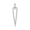 10kt White Gold Women's Round Diamond Narrow Heart Outline Pendant 1-5 Cttw - FREE Shipping (US/CAN)-Gold & Diamond Pendants & Necklaces-JadeMoghul Inc.