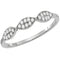 10kt White Gold Women's Round Diamond Oval Cluster Stackable Band Ring 1/8 Cttw - FREE Shipping (US/CAN)-Gold & Diamond Rings-5-JadeMoghul Inc.