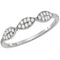10kt White Gold Womens Round Diamond Oval Cluster Stackable Band Ring 1/8 Cttw-Gold & Diamond Rings-9-JadeMoghul Inc.