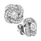 10kt White Gold Women's Round Diamond Pinwheel Stud Earrings 1-3 Cttw - FREE Shipping (US/CAN)-Gold & Diamond Earrings-JadeMoghul Inc.