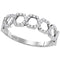 10kt White Gold Women's Round Diamond Polygon Woven Band Ring 1-4 Cttw - FREE Shipping (US/CAN)-Gold & Diamond Bands-JadeMoghul Inc.