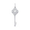 10kt White Gold Women's Round Diamond Quatrefoil Key Pendant 1-2 Cttw - FREE Shipping (US/CAN)-Gold & Diamond Pendants & Necklaces-JadeMoghul Inc.