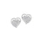 10kt White Gold Women's Round Diamond Rope Heart Cluster Earrings 1-10 Cttw - FREE Shipping (USA/CAN)-Gold & Diamond Earrings-JadeMoghul Inc.