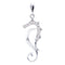 10kt White Gold Women's Round Diamond Sea Horse Nautical Animal Pendant 1-20 Cttw - FREE Shipping (US/CAN)-Gold & Diamond Pendants & Necklaces-JadeMoghul Inc.