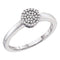 10kt White Gold Women's Round Diamond Simple Cluster Ring 1/8 Cttw - FREE Shipping (US/CAN)-Gold & Diamond Cluster Rings-5-JadeMoghul Inc.