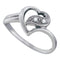10kt White Gold Women's Round Diamond Simple Heart Ring 1/20 Cttw - FREE Shipping (US/CAN)-Gold & Diamond Heart Rings-11-JadeMoghul Inc.