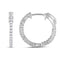 10kt White Gold Women's Round Diamond Single Row Hoop Earrings 1-2 Cttw - FREE Shipping (US/CAN)-Gold & Diamond Earrings-JadeMoghul Inc.