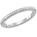 10kt White Gold Women's Round Diamond Single Row Stackable Band Ring 1/8 Cttw - FREE Shipping (US/CAN)-Rings And Bands-5-JadeMoghul Inc.