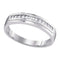 10kt White Gold Women's Round Diamond Single Row Wedding Band 1/8 Cttw - FREE Shipping (US/CAN)-Gold & Diamond Wedding Jewelry-5-JadeMoghul Inc.