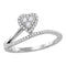 10kt White Gold Women's Round Diamond Slender Heart Band Ring 1/5 Cttw - FREE Shipping (US/CAN)-Gold & Diamond Heart Rings-9-JadeMoghul Inc.
