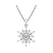 10kt White Gold Women's Round Diamond Snowflake Winter Cluster Pendant 1-6 Cttw - FREE Shipping (US/CAN)-Gold & Diamond Pendants & Necklaces-JadeMoghul Inc.