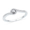 10kt White Gold Women's Round Diamond Solitaire Bridal Wedding Engagement Ring 1/6 Cttw - FREE Shipping (US/CAN)-Wedding Jewelry-5-JadeMoghul Inc.