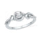 10kt White Gold Women's Round Diamond Solitaire Bridal Wedding Engagement Ring 1/8 Cttw - FREE Shipping (US/CAN)-Wedding Jewelry-5-JadeMoghul Inc.