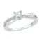 10kt White Gold Women's Round Diamond Solitaire Crossover Promise Bridal Ring 1/4 Cttw - FREE Shipping (US/CAN)-Gold & Diamond Promise Rings-5-JadeMoghul Inc.