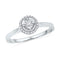 10kt White Gold Women's Round Diamond Solitaire Halo Bridal Wedding Engagement Ring 1/12 Cttw - FREE Shipping (US/CAN)-Gold & Diamond Engagement & Anniversary Rings-5-JadeMoghul Inc.