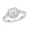 10kt White Gold Women's Round Diamond Solitaire Halo Bridal Wedding Engagement Ring 1/2 Cttw - FREE Shipping (US/CAN)-Gold & Diamond Engagement & Anniversary Rings-7-JadeMoghul Inc.