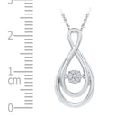 10kt White Gold Women's Round Diamond Solitaire Moving Twinkle Teardrop Pendant 1-20 Cttw - FREE Shipping (US/CAN)-Gold & Diamond Pendants & Necklaces-JadeMoghul Inc.