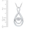 10kt White Gold Women's Round Diamond Solitaire Moving Twinkle Teardrop Pendant 1-20 Cttw - FREE Shipping (US/CAN)-Gold & Diamond Pendants & Necklaces-JadeMoghul Inc.