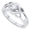 10kt White Gold Womens Round Diamond Solitaire Openwork Promise Bridal Ring 1/8 Cttw-Gold & Diamond Promise Rings-6.5-JadeMoghul Inc.