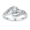 10kt White Gold Women's Round Diamond Solitaire Swirl Bridal Wedding Engagement Ring 1/5 Cttw - FREE Shipping (US/CAN)-Wedding Jewelry-5-JadeMoghul Inc.