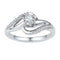 10kt White Gold Women's Round Diamond Solitaire Swirl Bridal Wedding Engagement Ring 1/5 Cttw - FREE Shipping (US/CAN)-Wedding Jewelry-5-JadeMoghul Inc.