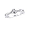 10kt White Gold Women's Round Diamond Solitaire Twist Bridal Wedding Engagement Ring 1/6 Cttw - FREE Shipping (US/CAN)-Wedding Jewelry-5.5-JadeMoghul Inc.