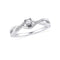 10kt White Gold Women's Round Diamond Solitaire Twist Bridal Wedding Engagement Ring 1/6 Cttw - FREE Shipping (US/CAN)-Wedding Jewelry-5.5-JadeMoghul Inc.