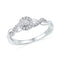 10kt White Gold Women's Round Diamond Solitaire Twist Woven Promise Bridal Ring 1/6 Cttw - FREE Shipping (US/CAN)-Gold & Diamond Promise Rings-5-JadeMoghul Inc.