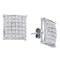 10kt White Gold Women's Round Diamond Square Earrings 1 Cttw - FREE Shipping (USA/CAN)-Gold & Diamond Earrings-JadeMoghul Inc.