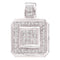 10kt White Gold Women's Round Diamond Square Fashion Cluster Pendant 1-6 Cttw - FREE Shipping (US/CAN)-Gold & Diamond Pendants & Necklaces-JadeMoghul Inc.