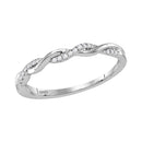 10kt White Gold Women's Round Diamond Stackable Band Ring 1-10 Cttw - FREE Shipping (US/CAN)-Rings And Bands-JadeMoghul Inc.
