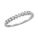 10kt White Gold Womens Round Diamond Stackable Band Ring 1-10 Cttw-Gold & Diamond Rings-JadeMoghul Inc.